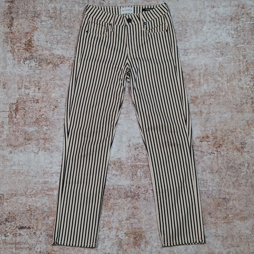 Parker Smith Striped Straight Jeans Womens Sz 24
